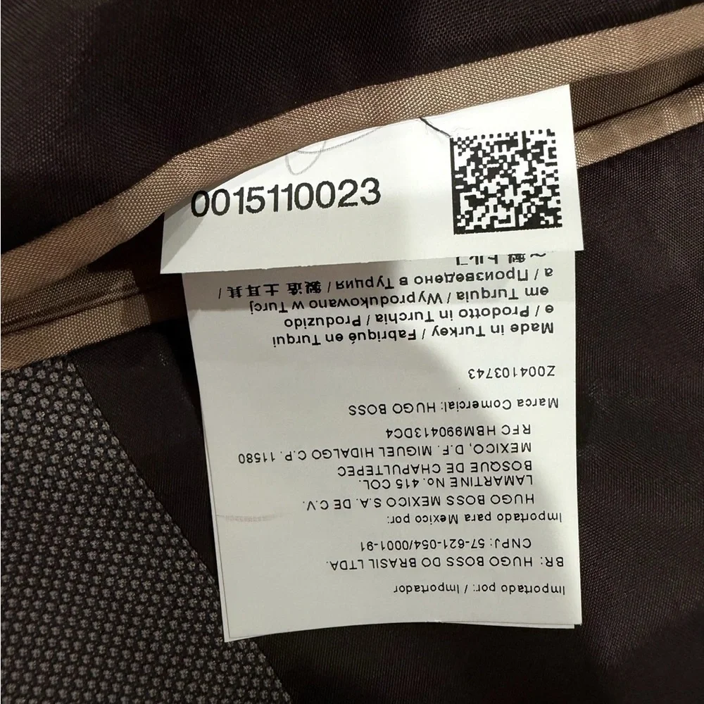 Hugo Boss Brown Wool Silk Blend Blazer size US 42/R